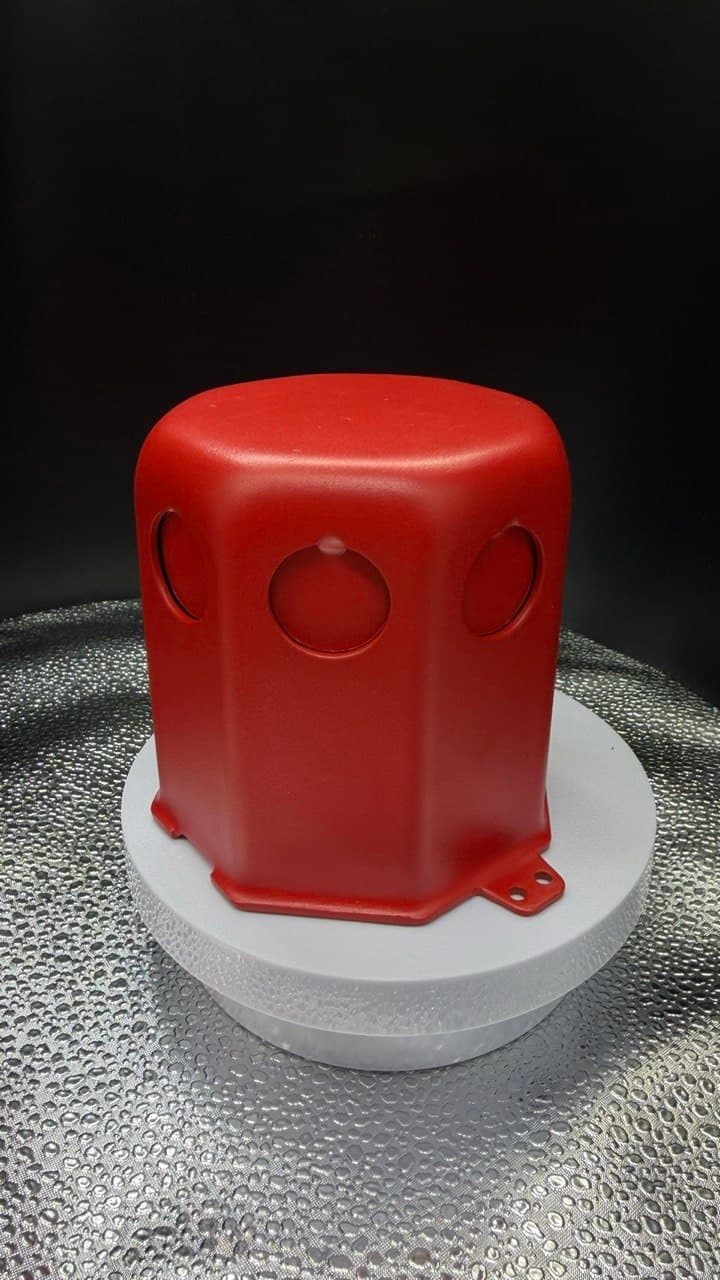 紅色烤漆八角 BOX 接線盒(適用消防系統分色) — 天擎鑫有限公司
